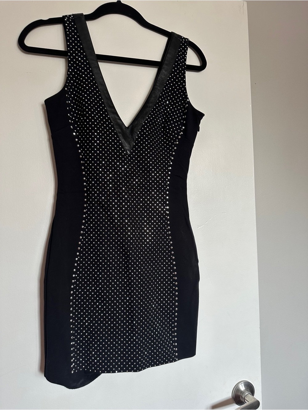 Bebe Rhinestone Mini Dress